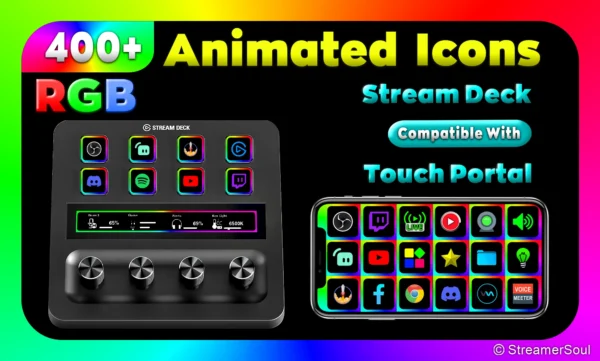 400+ Animated RGB icons for Stream Deck & Touch Portal - Image 2