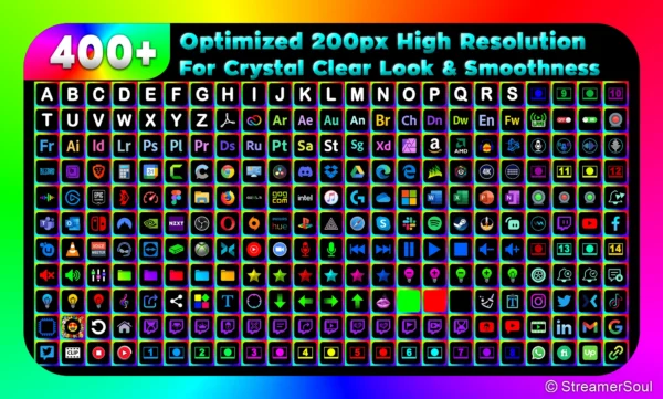 400+ Animated RGB icons for Stream Deck & Touch Portal - Image 3