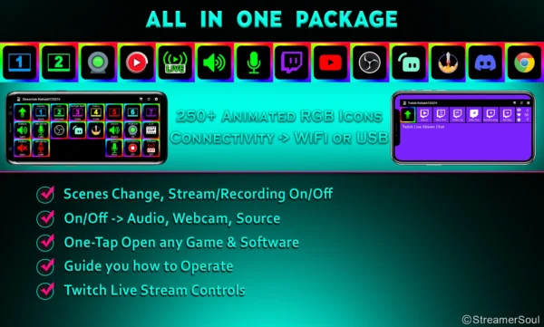 Setup of Touch Portal for live streaming recording controls - Image 3